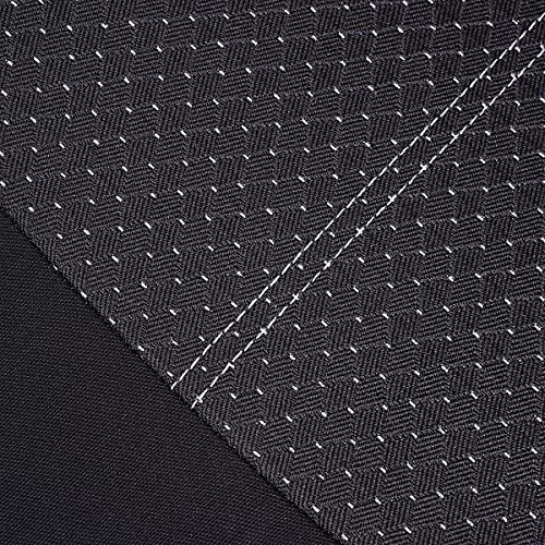 Flying Banner Car Seat Covers Full Set Universal fit Most Car,Truck,SUV and Van Comfortable Airbag Compatible Jacquard & Polyester (Full Set - Low Back, Black) - color: Black