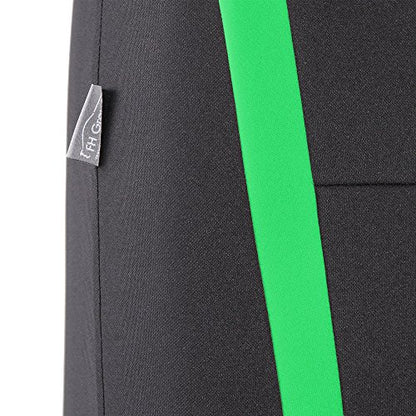FH Group Car Seat Covers Rear Set Cloth - Car Seat Covers with Removable Headrest,Universal Fit,Automotive SeatCovers,Washable Car SeatCover for SUV,Sedan,Van Green - color: Green, size: Rear Set