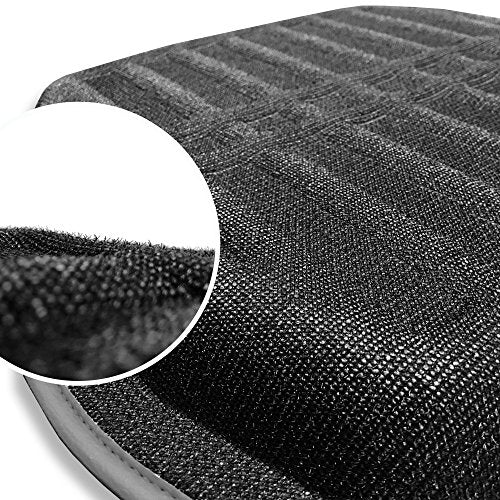 FH Group Automotive Floor Mats - PU Leather Floor Mats, Deep Dish Design, Floor Mats for Cars, Universal Fit Floor Mats Front Set, Floor Mats for Most Sedan, SUV, Truck Floor Mats Red Black