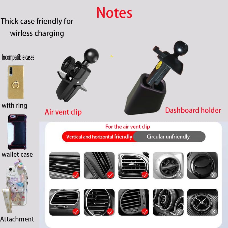 Wireless Car Charger Mount Auto Clamping 15W Fast Charging Cute Demon Design for iPhone Samsung Andriod Phone - color: Black