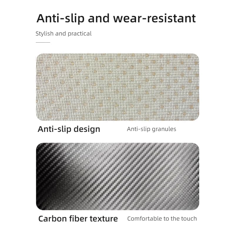 Car Center Console Cover Armrest Cover, Carbon Fiber PU Leather Auto Center Console Pad Protector with Side Storage Bags, Universal Waterproof Anti-Slip for Most Cars Trucks Vans
