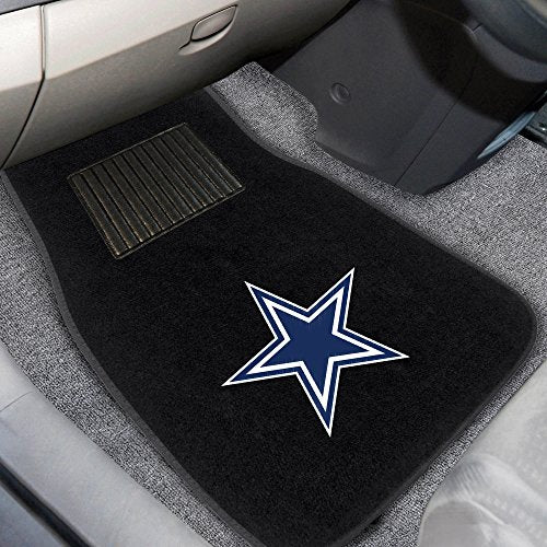 FANMATS NFL Unisex-Adult 2-Piece Embroidered Team Logo Car Mat Set - color: Black