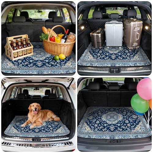 Car Trunk Mat - Universal Size 29" x 39", Bohemian Style Cargo Liner, Car Accessory for SUVs/Sedan/Wagons, Durable Protective Mat, Trunk Liner for Families/Travel Enthusiasts - style: Bohemian style-9