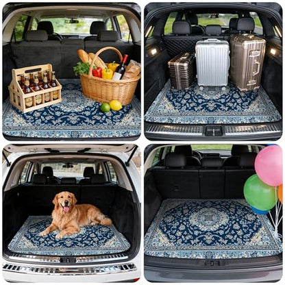 Car Trunk Mat - Universal Size 29" x 39", Bohemian Style Cargo Liner, Car Accessory for SUVs/Sedan/Wagons, Durable Protective Mat, Trunk Liner for Families/Travel Enthusiasts - style: Bohemian style-9