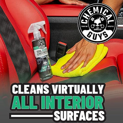 Chemical Guys Total Interior Cleaner & Protectant - New Car Scent, Car Cleaning Spray, Cleans and Protects Leather, Vinyl, Plastic, Rubber, and Glass, Safe for Trucks, SUVs, Jeeps, RVs & More - 16 oz - size: 16 Fl Oz (Pack of 1), style: New Car