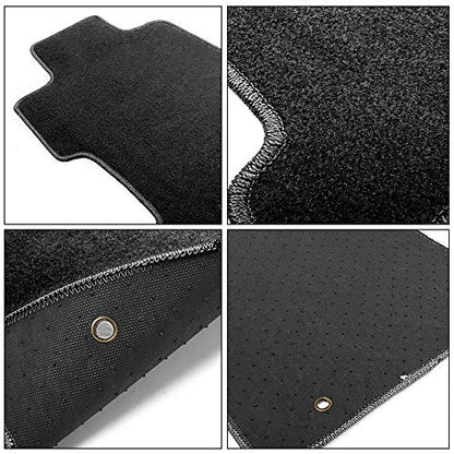Floor Mat Compatible with 2006-2011 Honda Civic, Factory Fitment Car Front & Rear Nylon Car Floor Carpets Carpet Liner by IKON MOTORSPORTS, 2007 2008 2009 2010