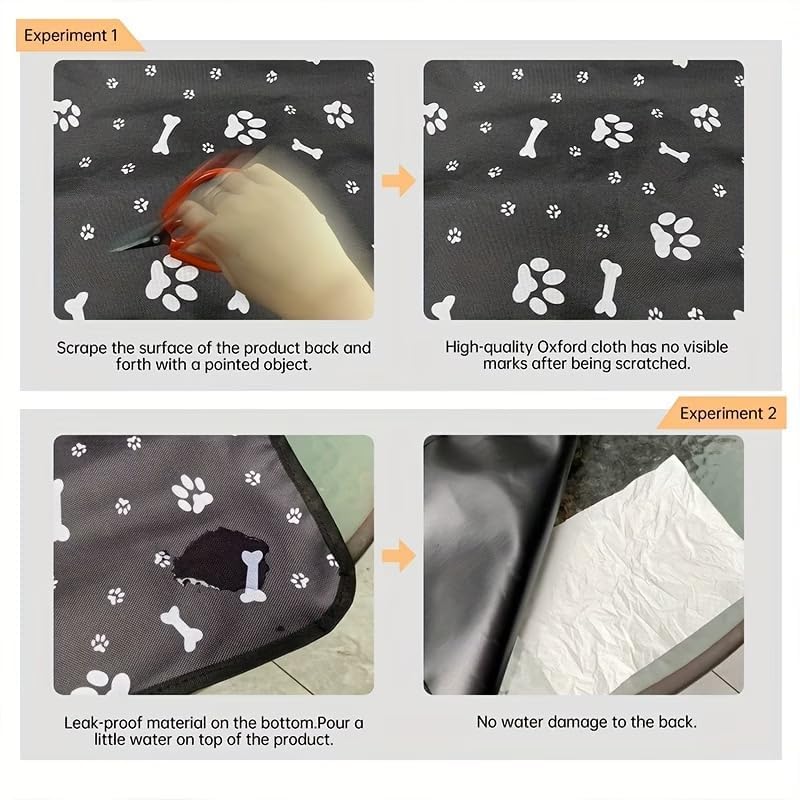 Waterproof Pet Car Seat Cover 49 x 51 in, Oxford Cloth Dog Car Seat Protector, Anti-Slip & Scratchproof Back Seat Cover, Urine Resistant Hammock Mat for Dogs & Cats