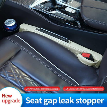 2 Pack Car Seat Gap Filler with Storage Box,Fill the Gap Between Seat and Console,Car Console Gap Filler,Prevent Things from Dropping,Convenient to Storage Keys and Phone(Beige) - color: Beige2