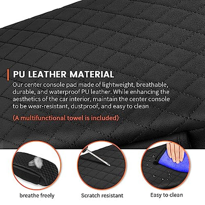 Custom for Center Console Cover Jeep Grand Cherokee L 2021-2025 2026/Jeep Grand Cherokee WL 2022-2026 Armrest Cover Accessories Leather Armrest Seat Box Cover Protector with Pockets Storage Bag - size: Jeep Grand Cherokee L 2021-2025 2026
