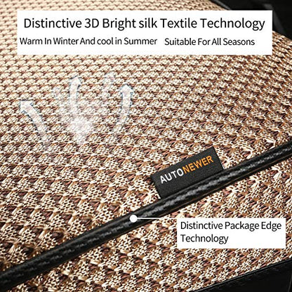 Breathable Universal Four Seasons Car Seat Covers，Luxury Car Seat Cushion ，Protectors for Front Seat Bottoms,Compatible with 95% Vehicles， Fit for Cars Truck SUV (Gold Beige,1PCS) - color: Gold Beige-1PCS