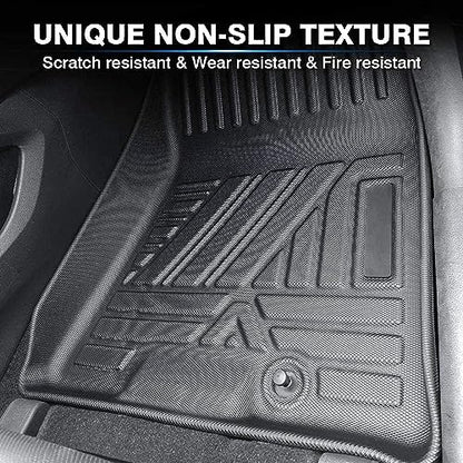 All Weather Rubber Car Floor Mats Compatible with 2014-2019 Toyota Corolla(NO FIT Corolla im & Hatchback), Odorless, 3D Raised Edges, Custom Fit Full Set, Laser Measured, Non Slip, Corolla Accessories