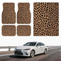 Automotive Floor Mats 5 Pcs, Universal Car Floor Mats, Leopard Print Cargo Liner, Car Accessory for SUVs/Sedan/Wagons, Durable Protective Mat, Trunk Liner for Families/Travel Enthusiasts - style: Bundle 6