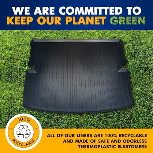 Premium Cargo Liner for Ford Explorer 2020-2025 Behind 2nd Row - 100% Protection - Custom Fit Car Trunk Mat - Easy-to-Wash & All-Season Black Cargo Mat - 3D Shaped Laser Measured Trunk Liners
