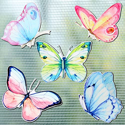Eaasty 10 Pieces Butterfly Screen Door Magnets Double Sided Screen Door Magnets Stickers Magnetic Flexible Protector Decorative Multicolor for Window Patio Sliding Doors Protector(Fresh Style) - style: Fresh Style