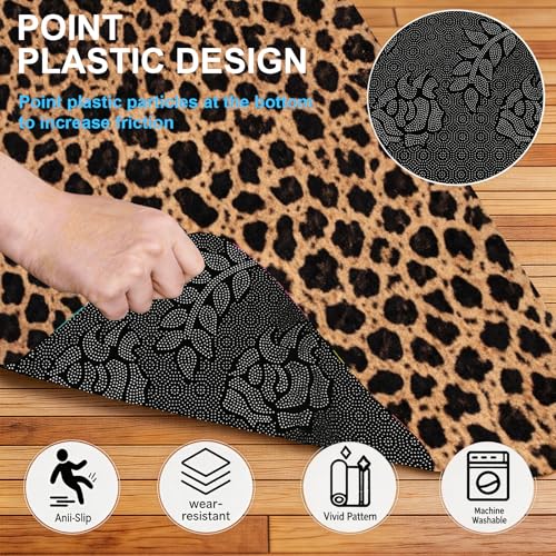 Automotive Floor Mats 5 Pcs, Universal Car Floor Mats, Leopard Print Cargo Liner, Car Accessory for SUVs/Sedan/Wagons, Durable Protective Mat, Trunk Liner for Families/Travel Enthusiasts - style: Bundle 6