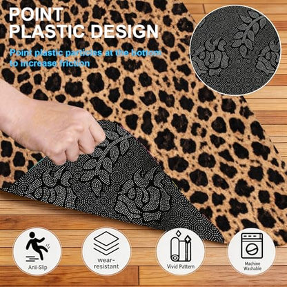 Automotive Floor Mats 5 Pcs, Universal Car Floor Mats, Leopard Print Cargo Liner, Car Accessory for SUVs/Sedan/Wagons, Durable Protective Mat, Trunk Liner for Families/Travel Enthusiasts - style: Bundle 6
