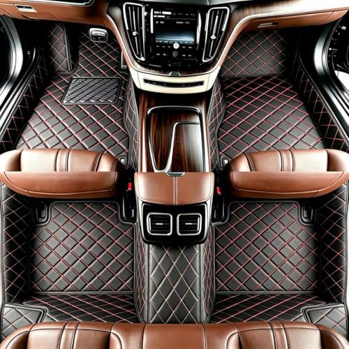 Personalized Floor Mats for Cars, Full Coverage Luxury Mats, Anti-Slip Set, Custom Fit for 99% of Sedan, Trucks, SUVs (Black, Red) - color: Black red