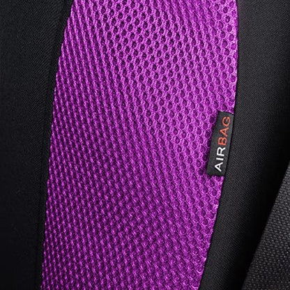 Flying Banner Butterfly car seat Covers ful Set Fashion Universal Lady Woman Female Rear Bench Split Colorized (2 Fronts, Purple) - color: Purple, size: 2 Fronts