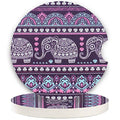 Small 2.56" Absorbent Car Coasters 2 Pack, Auto Cup Holder Accessories, Ceramic Coasters Absorb Spills to Keep Cupholders Clean (Purple Elephant) - color: Purple