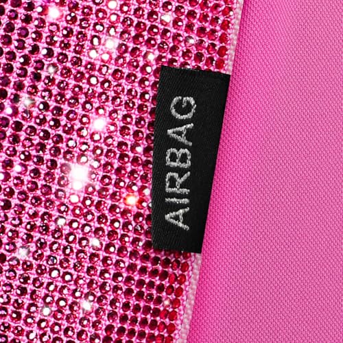 CAR PASS Hot Pink Bling Diamond Leather Car Seat Covers Full Sets, Waterproof Shining Glitter Sparkly Crystal Universal Armrest Fit for Automotive Truck SUV Cute Women Girl,Hot Pink Rhinestone - color: Pink Rhinestone-Hot, size: Full Set