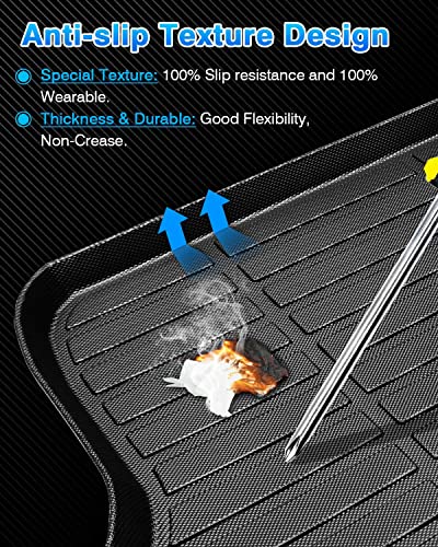 Cartist Cargo Liner Fits for KIA EV6 2022-2024, GT/GT-Line, All Weather Trunk Mat for ev6 Accessories Heavy Duty Waterproof Black TPE - size: 5)Kia EV6【2022-2024】