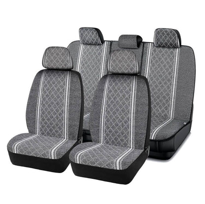 Road Comforts Baja Bench Seat Covers Grey Diamond Rear Blanket Seat Covers - Jacquard Fabric, Airbag Compatible, Universal Fits Car, Truck, SUV, and Vans - color: Rear Seat Gray