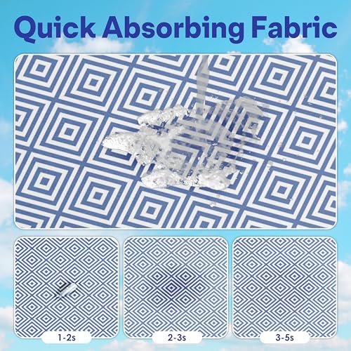 2 Pack Car Seat Towel Covers, Sweat Protector for Front Seats, Premium Thickened Microfiber with Boho Geometric, Breathable & Quick Dry, Slip-on Headrest Pocket for Gym, Beach, Running (Royal Blue) - color: Royal Blue