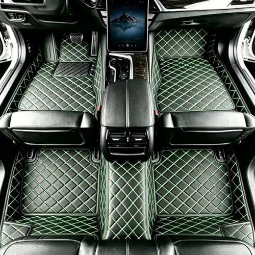 Customize Floor Mats for Cars fit 98% Sedans SUV Sports, Custom Automotive Floor Mat Fit Truck All Weather Car Protection Pads Non-Slip Auto Interior Mats (Black Green) - color: Black green