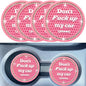 Car Cup Coasters 4Pack - Bling Car Accessories, Universal Cup Holder Inserts (Pink, 4PC) - color: Pink-4pc