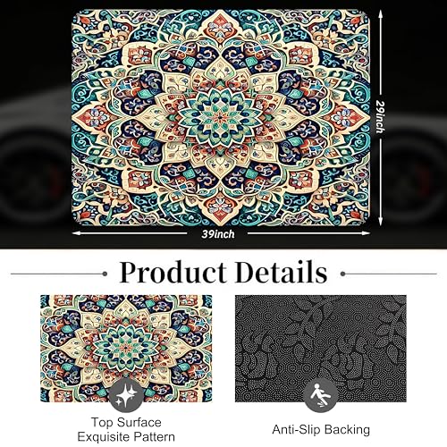 Car Trunk Mat - Universal Size 29" x 39", Bohemian Style Cargo Liner, Car Accessory for SUVs/Sedan/Wagons, Durable Protective Mat, Trunk Liner for Families/Travel Enthusiasts - style: Bohemian style-8