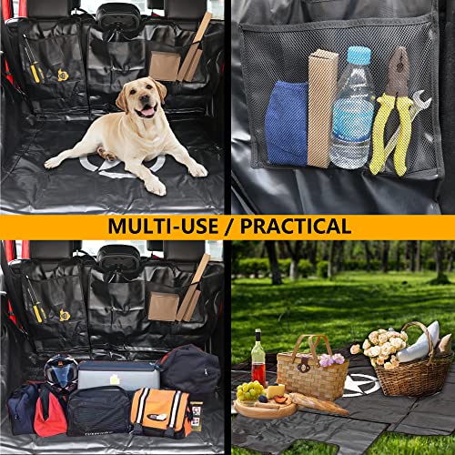 Pet Dog Cargo Liner Trunk Mat for 2007-2025 Jeep Wrangler JK JL 4 Door Unlimited Sahara Rubicon Rear Trunk Floor Mat Cargo Liner Dogs Seat Cover, All Weather Waterproof, Star - color: Star