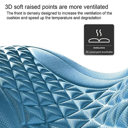 Decompression Car Seat Cushion Breathable and Comfortable Driver Seat for Relieves Sedentary Pain and Fatigue Driving Available for Office and Home Use Blue Single