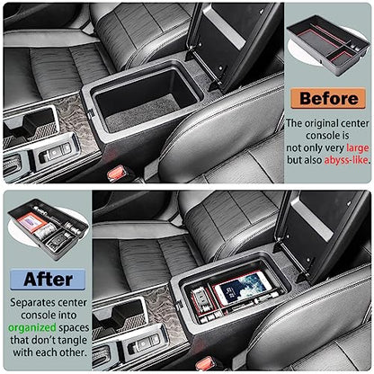 RUNROAD Center Console Organizer Tray Compatible with Nissan Altima 2019 2020 2021 2022 2023 2024 2025 Accessories, Insert Armrest Tray Secondary Storage Box Coin Holder Console Dividers, Red - color: Red