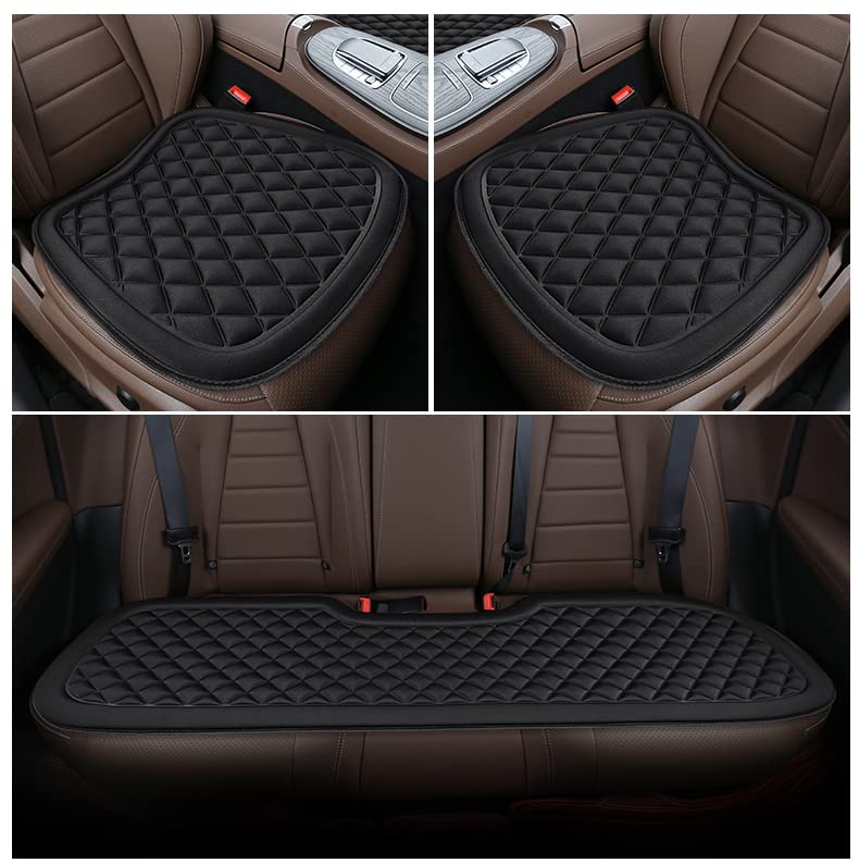 3D Decompression Car Seat Cushion Breathable and Comfortable Driver Seat Cushion Non-Slip Car Seat Pads for Car,Truck,SUV,Truck,Etc (Three-piece set, Black) - color: Black, style: Three-piece set