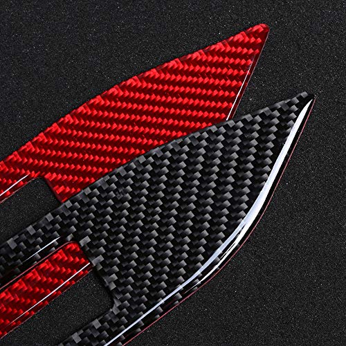 GZXinWei Red Car Interior Decoration Carbon Fiber Strips Instrument Panel Trim Cover Sticker Accessories for Ford Mustang 2015 2016 2017 2018 2019 2020 2021 2022 2023