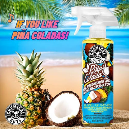 Chemical Guys AIR22904 Premium Air Freshener & Odor Eliminator (4 Oz, Piña Colada Scent) - size: 4 Fl Oz (Pack of 1)