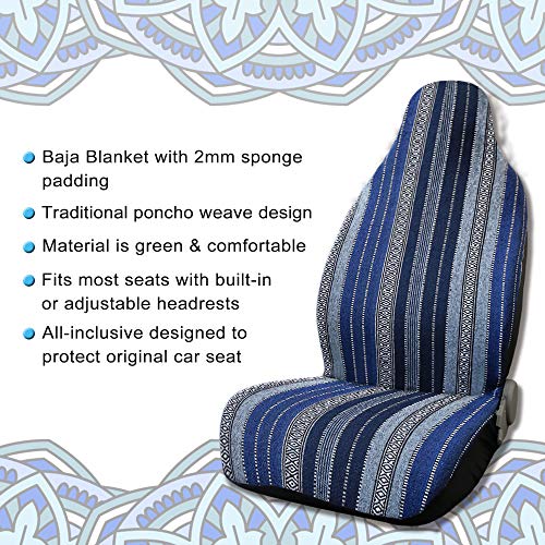 uxcell Universal Baja Seat Cover Universal Durable Bucket Seat Cover for Car SUV Automotive Navy Blue - style: Navy Blue