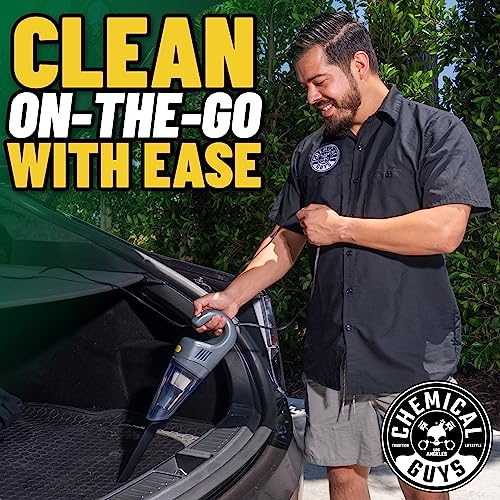 Chemical Guys EQP410 DetailVac Handheld Portable Car Vacuum, 110w 8.8amp Electric Motor, (Great for Cars, Trucks, SUVs, Motorcycles, RVs, Home, Pets, Kids, Office, and On The Go) Gray