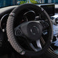 Microfiber Leather Steering Wheel Cover with Anti-Slip Lining Universal Car Accessory for Steering Wheel with a Diameter of 14.5-15 inch (Grey)