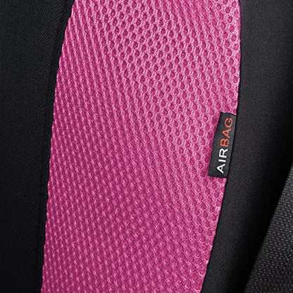 Flying Banner Butterfly car seat Covers ful Set Fashion Universal Lady Woman Female Rear Bench Split Colorized (2 Fronts, Pink) - color: Pink, size: 2 Fronts