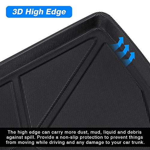 KUST Trunk Cargo Mat for 2011-2023 Dodge Charger & Chrysler 300, TPE Rubber Cargo Liner Rear Trunk Accessories All Weather Protection Raised Edge - style: Charger 2011-2023 │ Trunk Mat