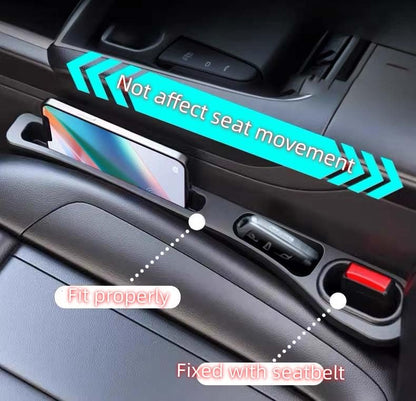 Car Seat Gap Filler Accessories,Storage Organizer Fit Car SUV Truck Fill The Gap Between Seat & Console Vehicle Console Side Pockets (Beige) - color: Beige