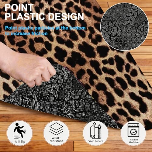 Automotive Floor Mats 5 Pcs, Universal Car Floor Mats, Leopard Print Cargo Liner, Car Accessory for SUVs/Sedan/Wagons, Durable Protective Mat, Trunk Liner for Families/Travel Enthusiasts - style: Bundle 2