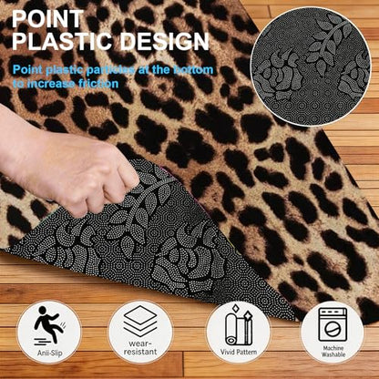 Automotive Floor Mats 5 Pcs, Universal Car Floor Mats, Leopard Print Cargo Liner, Car Accessory for SUVs/Sedan/Wagons, Durable Protective Mat, Trunk Liner for Families/Travel Enthusiasts - style: Bundle 2