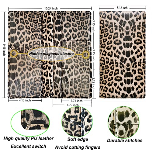 Premium Car Registration and Insurance Holder,Registration Insurance Card Holder of Leopard Print PU Leather Looks Stylish and Special,Glove Box Organizer Makes Your Documents In Order.