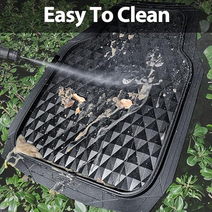 CAR PASS 3 Row Heavy Duty Rubber Car Mats, Deep-Dish All-Weather for 7 Seats 8 Seater 2nd & 3rd Floor Mats Waterproof Universal Trim Fit Liner Van,SUV,7 Passengers Vehicle,Automotive 3D Rhombus Black - color: black 3 row