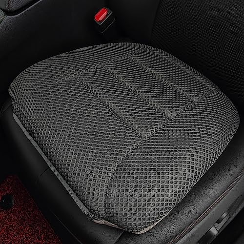 AEROiVi 17.7" L × 16.9" W × 3" H,Car Booster Seat Cushion Raise The Height for Short People Driving, Breathable 3D Air Mesh, 3 Inch Booster Seat, Non-Slip Bottom, Car Seat Pad with Truck,Cars,SUVs - size: 3 inch thick