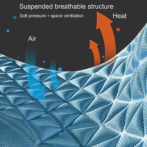 Decompression Car Seat Cushion Breathable and Comfortable Driver Seat for Relieves Sedentary Pain and Fatigue Driving Available for Office and Home Use Blue Single