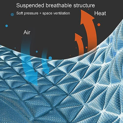 Decompression Car Seat Cushion Breathable and Comfortable Driver Seat for Relieves Sedentary Pain and Fatigue Driving Available for Office and Home Use Blue Single