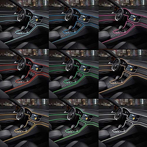 ABALDI Car Light El Wire Car Interior Trim Light Strip for Car Interior Decoration(3m/9ft,Pink)